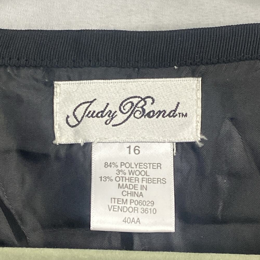 Judy Bond Blazer Womens 16 Tweed Black Check Jacket Fringe Boucle Office Boxy - Picture 2 of 13